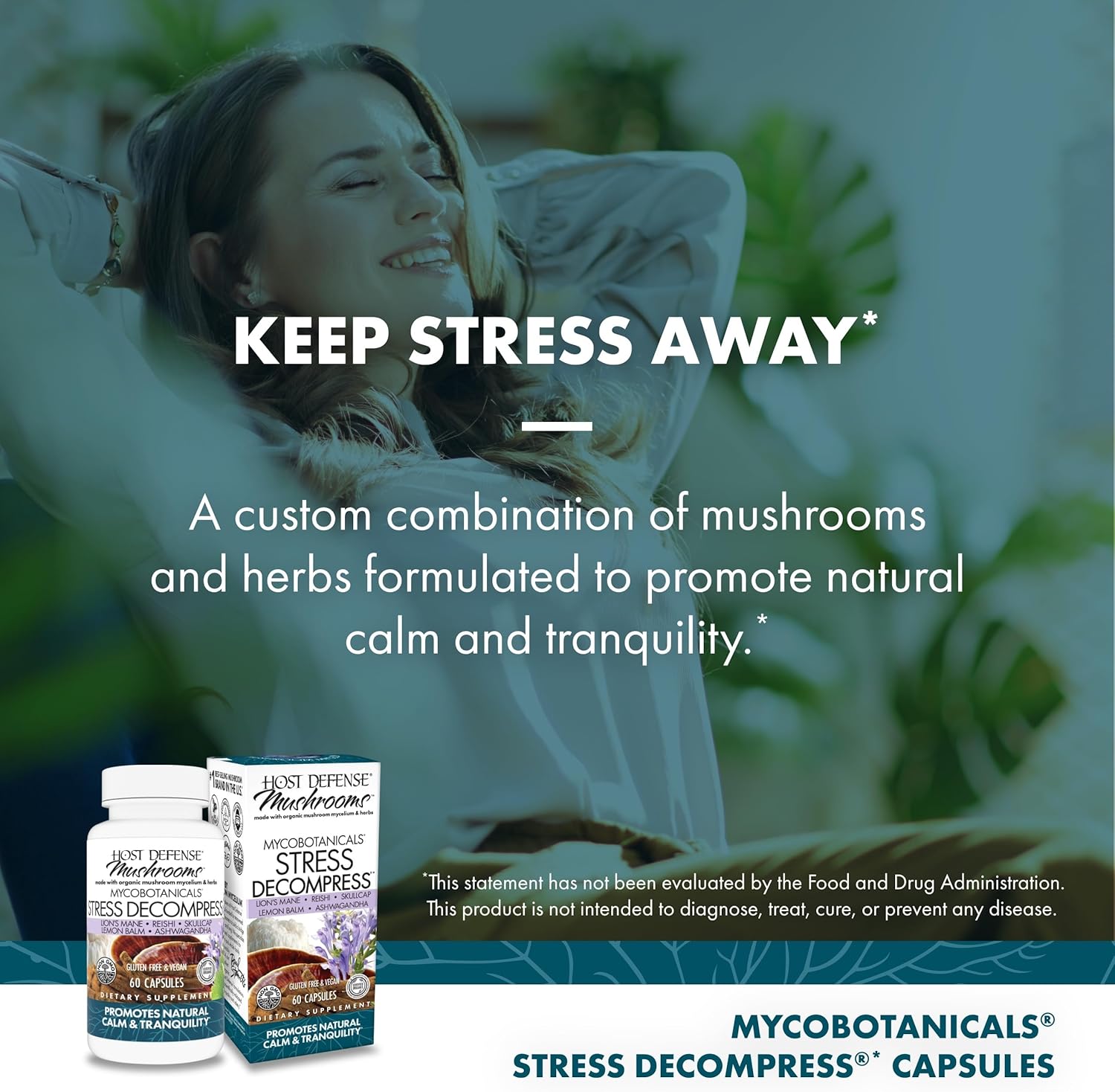 81-8f9I3M0L._AC_SL1500_.jpg Host Defense Bundle with MycoBotanicals Brain* Capsules, 60 Count & MycoBotanicals Stress Decompress* Capsules, 60 Count - Support Memory & Focus - Support Relaxation - Image 5