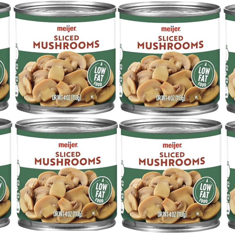 Pack Of 8 Mushrooms Sliced, 4 oz.
