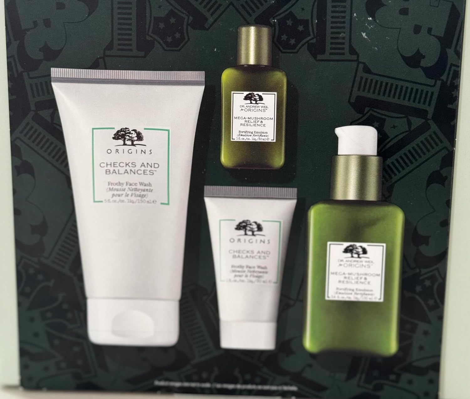 8126jDy8DOL._SL1500_.jpg Origins Double the Fun Cleanser + Moisturizer for Home & Away Set, White