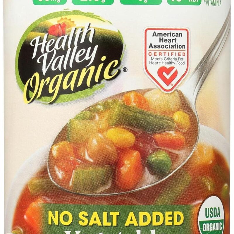 Health Valley Organic Soup - Vegetable No Salt Added - Case of 12 - 15 oz