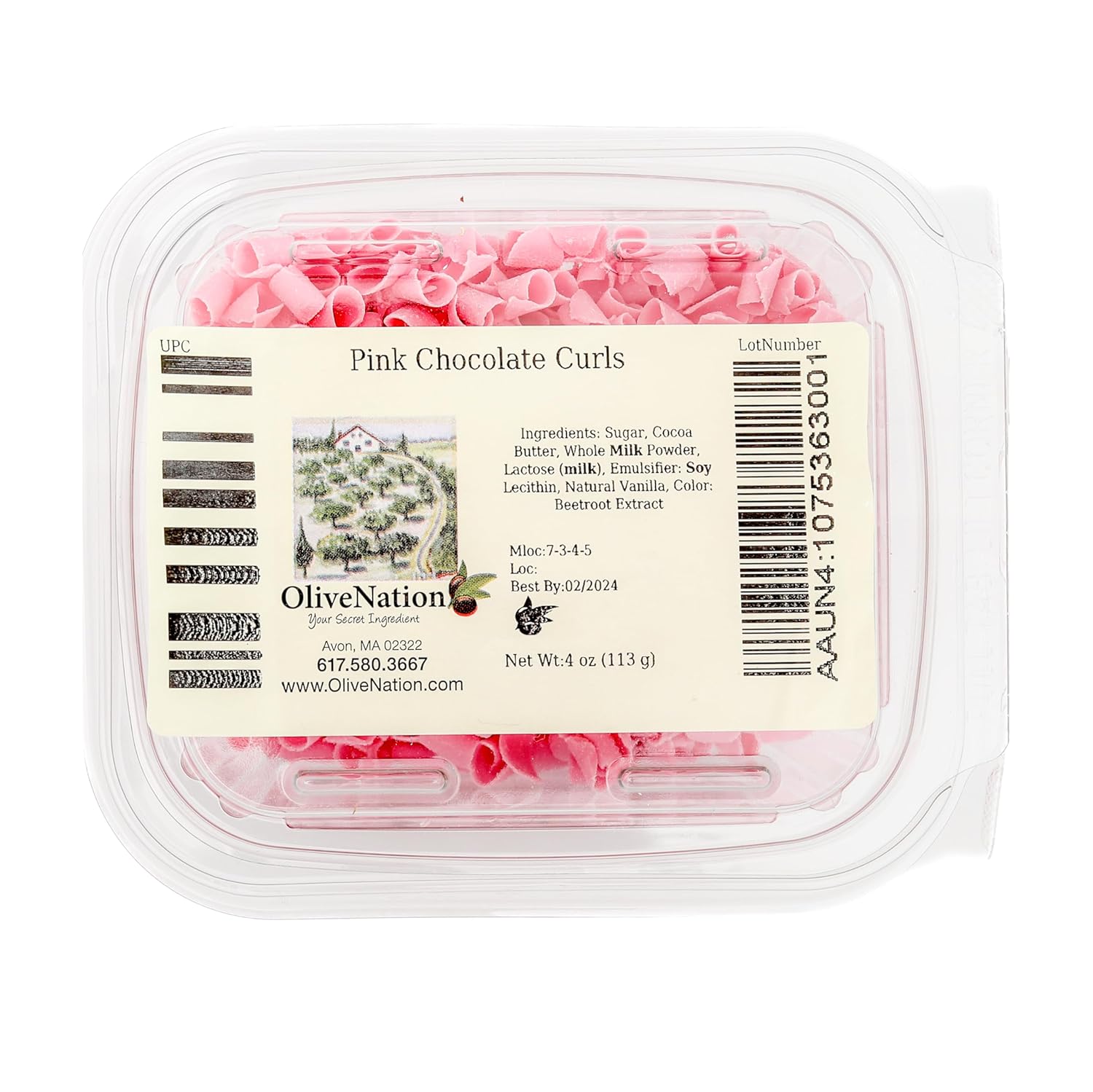 815vLovQHL._SL1500_.jpg Pink Chocolate Curls Topping, OliveNation Pink Chocolate Curls for Cake Decorating, Elegant Edible Decoration - 5 lbs - Image 2