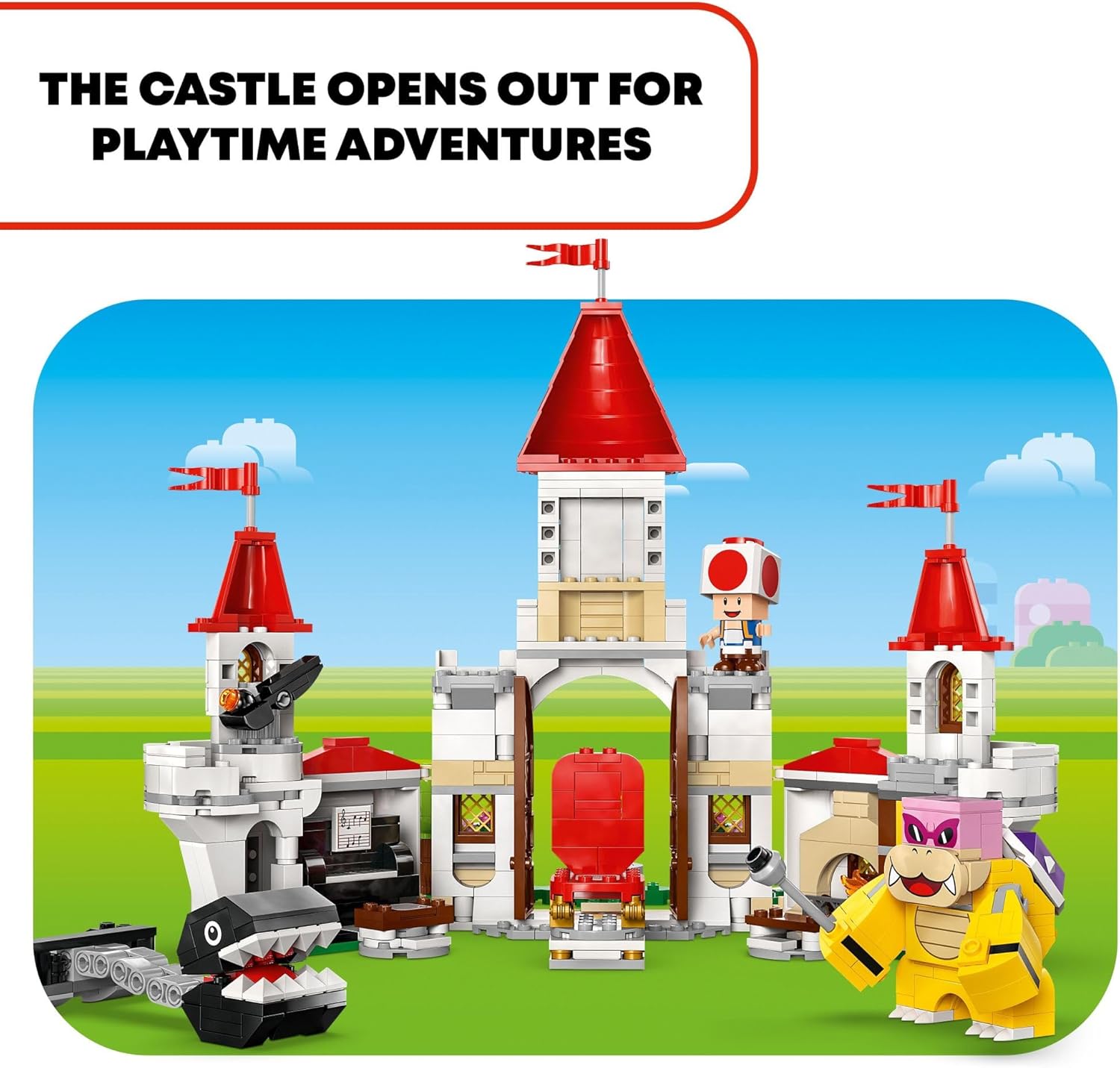 819JzAw3fIL._AC_SL1500_.jpg LEGO Super Mario Battle with Roy at Peach’s Castle, Nintendo Character Mario Toy for Kids, Castle Toy & Adventure Set, Super Mario Gift for Girls, Boys & Gamers Ages 7 and up, 71435 - Image 3