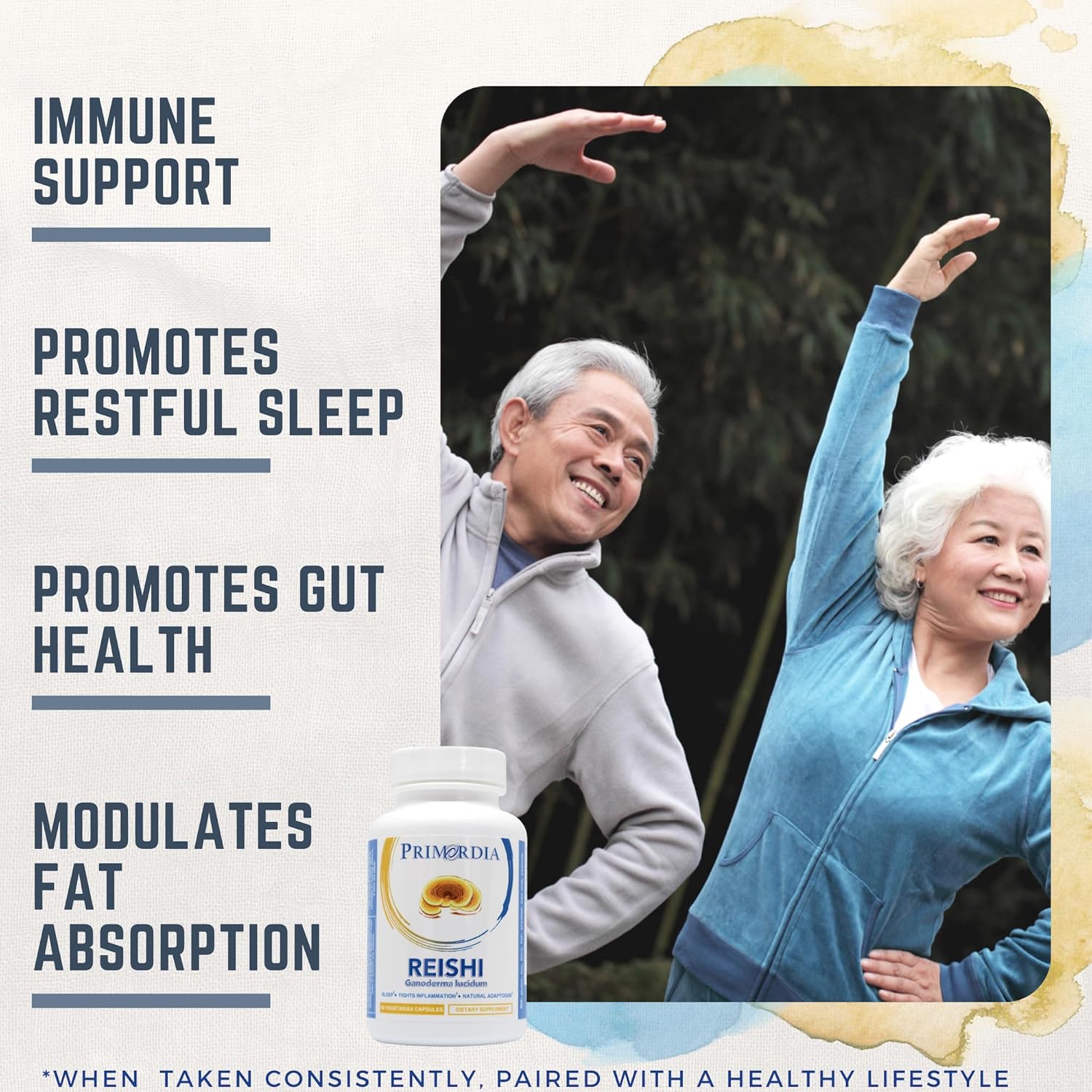 819Sib9pg6L._AC_SL1500_.jpg Primordia Pure Cordyceps and Reishi Mushroom Supplement Bundle, 120 Capsules, Liquid State Fermentation, Cordyceps Sinensis & Reishi Ganoderma Lucidum Mushrooms, Immune and Gut Health Support - Image 6