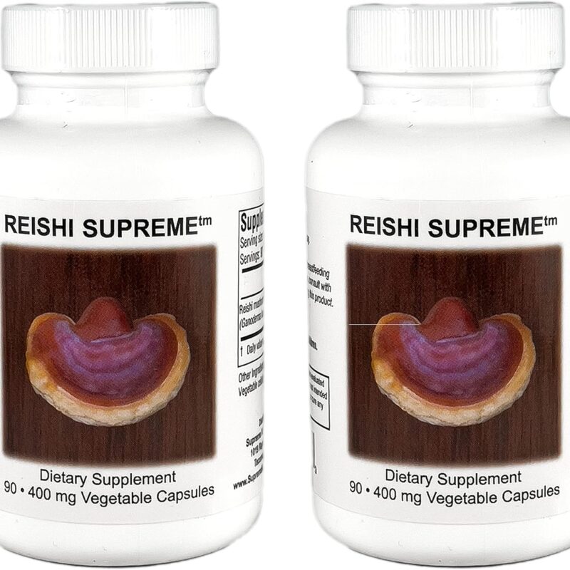 Supreme Nutrition Reishi Supreme, 90 Pure Reishi Mushroom Vegetarian Capsules | 2 Pack