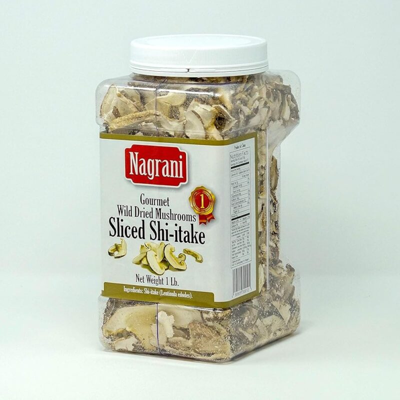 Nagrani Dried Sliced Mushrooms, shiitake, 1 Pound