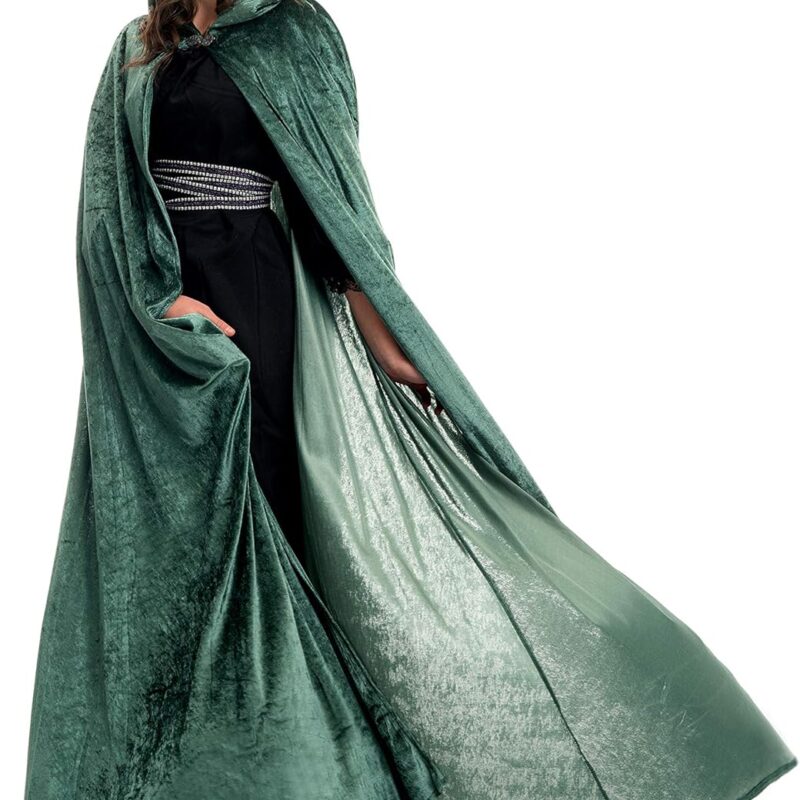 Little Adventures Deluxe Velvet Adult Cloak Cape with Lined Hood - Machine Washable Durable Cosplay Party Costume