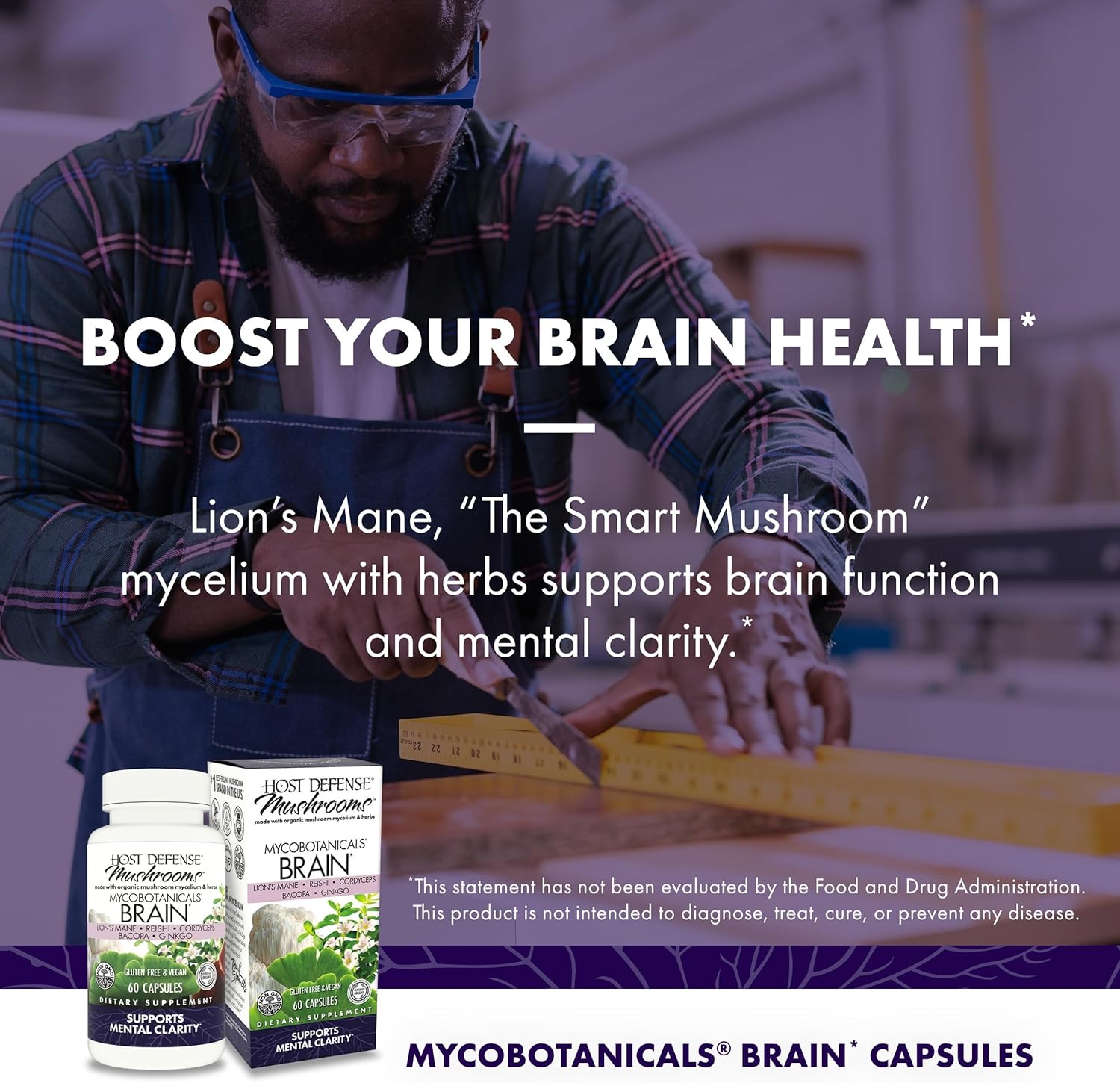 81N-qVd3pML._AC_SL1500_.jpg Host Defense Bundle with MycoBotanicals Brain* Capsules, 60 Count & MycoBotanicals Stress Decompress* Capsules, 60 Count - Support Memory & Focus - Support Relaxation - Image 3