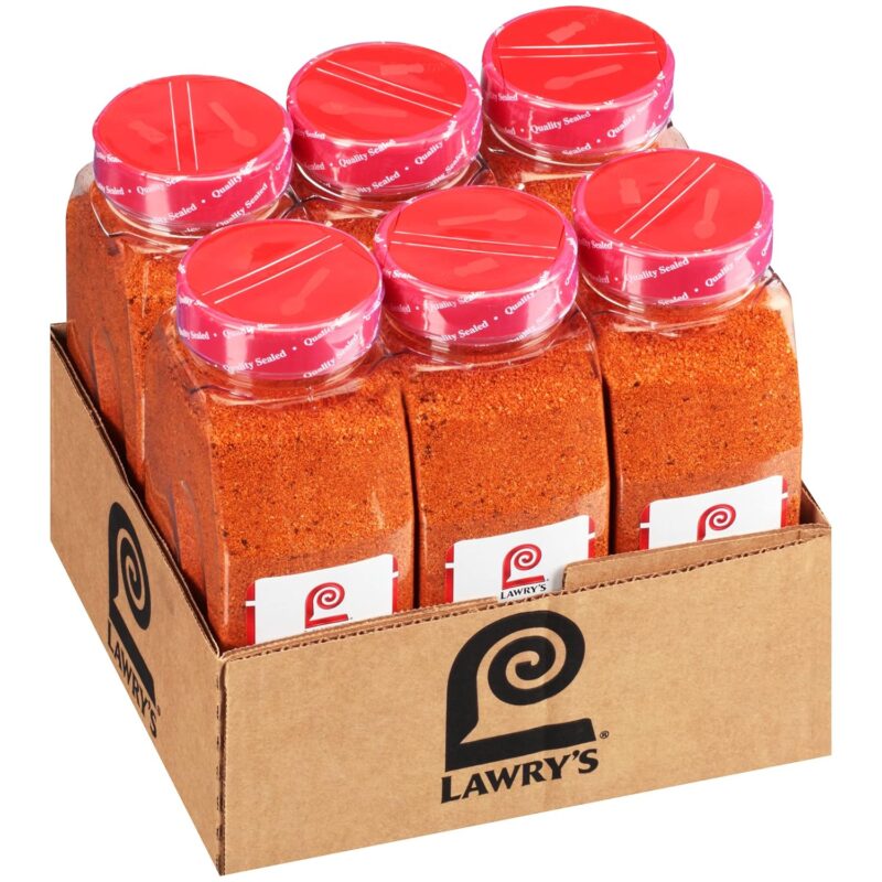 Lawry's Chipotle Cinnamon Rub, 27 oz (Pack of 6) - Six 27 Ounce Containers of Chipotle Cinnamon Rub Made of Chipotle Chili Pepper, Cinnamon, and Paprika Perfect for Burgers, Pork, and Chicken