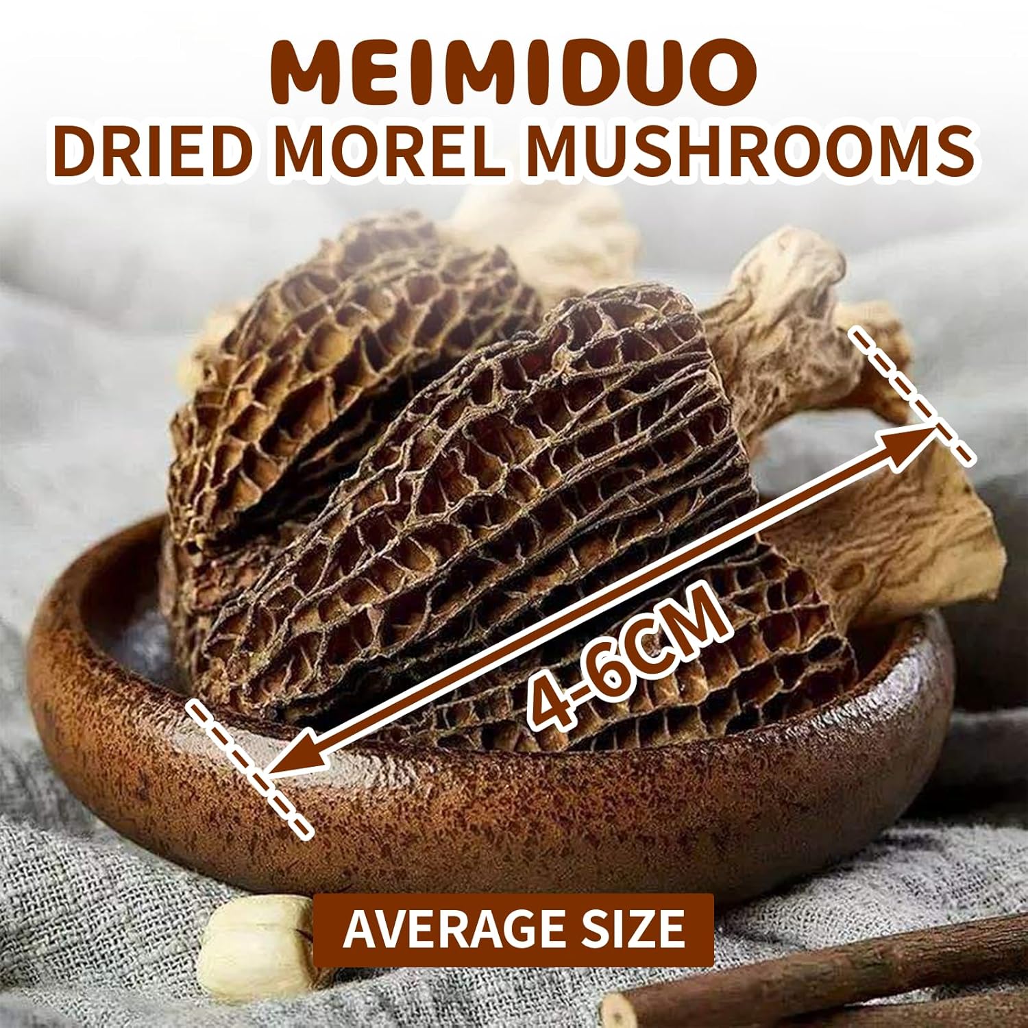 81R-wNeKWtL._SL1500_.jpg MEIMIDUO Premium Mushrooms Family Assortment Set, 2 Packs Of Dried Morel Mushrooms(2.8 Oz+1.2 Oz), - Natural, Ready for Gourmet Cooking at Home - Image 5
