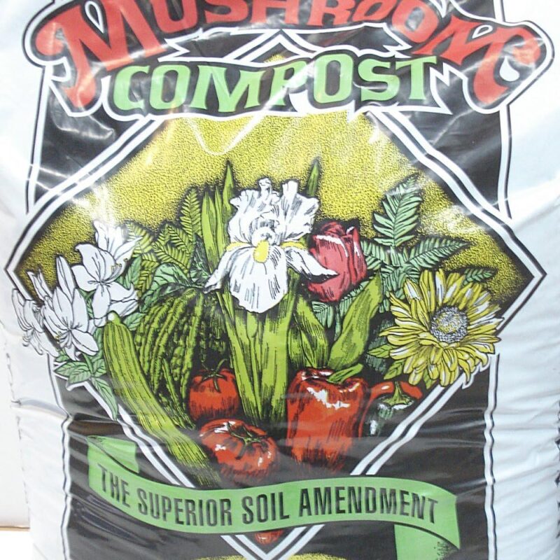 Black Kow Organic Brands Mushroom Growing Mix Compost Plant Fertilizer Soil Supplements for Vegetables, Flower Garden, Shrub, and Trees, 40 Pounds