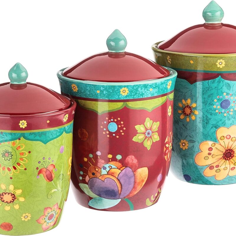Certified International 3 Piece Tunisian Sunset Canister Set, Multicolor