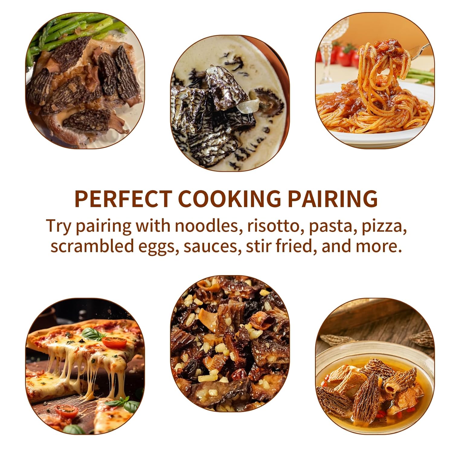 81cs-oLbrEL._SL1500_.jpg MEIMIDUO Premium Mushrooms Family Assortment Set, 2 Packs Of Dried Morel Mushrooms(2.8 Oz+1.2 Oz), - Natural, Ready for Gourmet Cooking at Home - Image 7