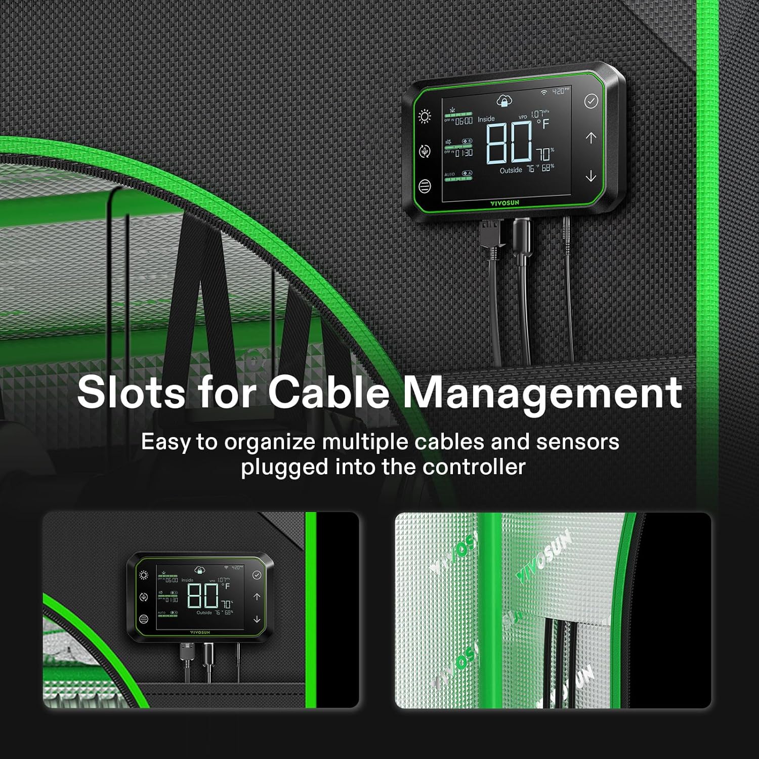 81f386o7EL._AC_SL1500_.jpg VIVOSUN GIY Smart Grow Tent System 2x2, WiFi-Integrated Grow Tent Kit, with Automate Ventilation and Circulation, Schedule Full Spectrum 100W LED Grow Light, and GrowHub E42A Controller - Image 6