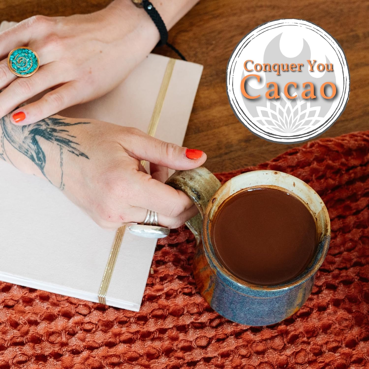 81hV93oeWkL._AC_SL1500_.jpg Brain Blend+Cayenne, Organic Mushroom Hot Chocolate Drink, Gourmet Energizing Blend of Lions Mane, Cordyceps, Shiitake, Reishi, Moringa, & Turkey Tail with Cacao, Cinnamon & Sea Salt - Image 7