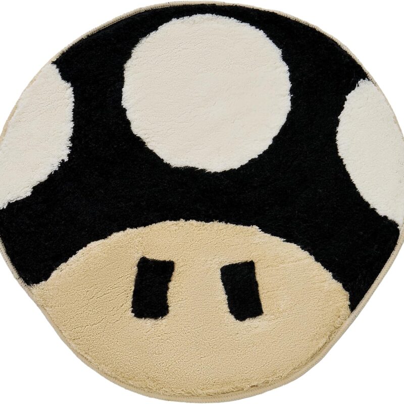 Mushroom 35 inches Tufted Handmade Area Rug for Bedroom - Mushroom Aesthetic Room Décor Bath Mat, Fluffy & Preppy Design Mushroom Rug - Perfect for Living Room, Home Decor - Soft Carpet