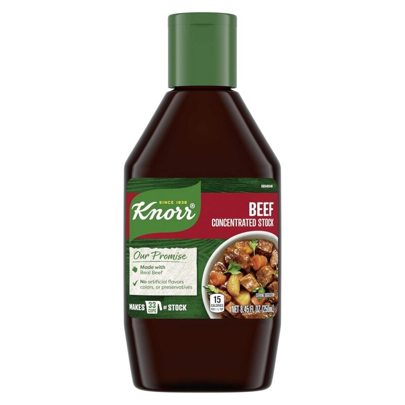 Knorr Concentrated Stock 12 count For a Flavorful and Aromatic Beef Stock Beef Gluten Free and No Artificial Flavors, Colors or Preservatives 8.45 fl oz