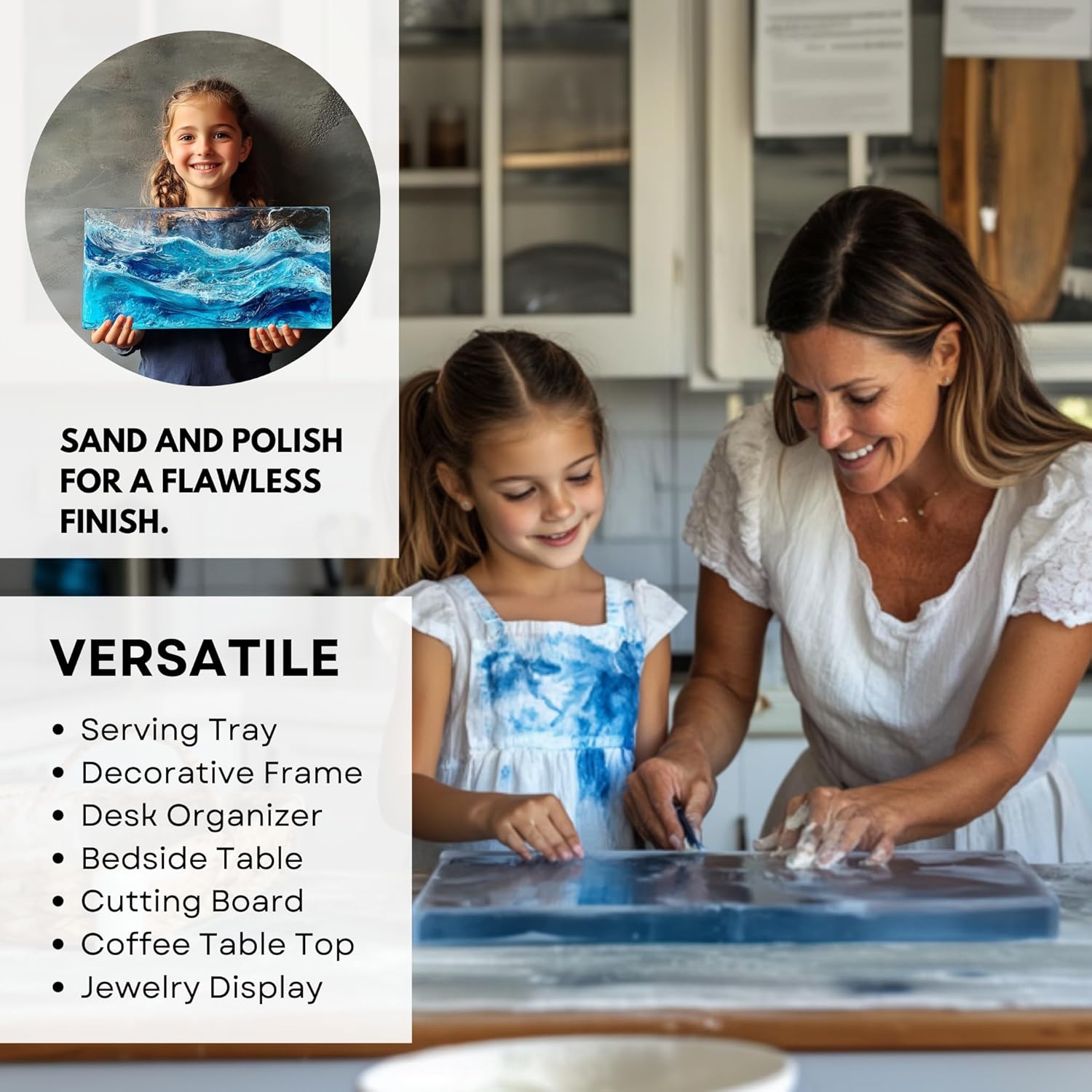 81x2Ysdvm5L._AC_SL1500_.jpg Large Rectangular Resin Table Silicone Mold 16x10x2 Inches (Single Unit) - Premium Quality, No Seal Required, Reusable for DIY River Table and Epoxy Casting Projects - Image 6