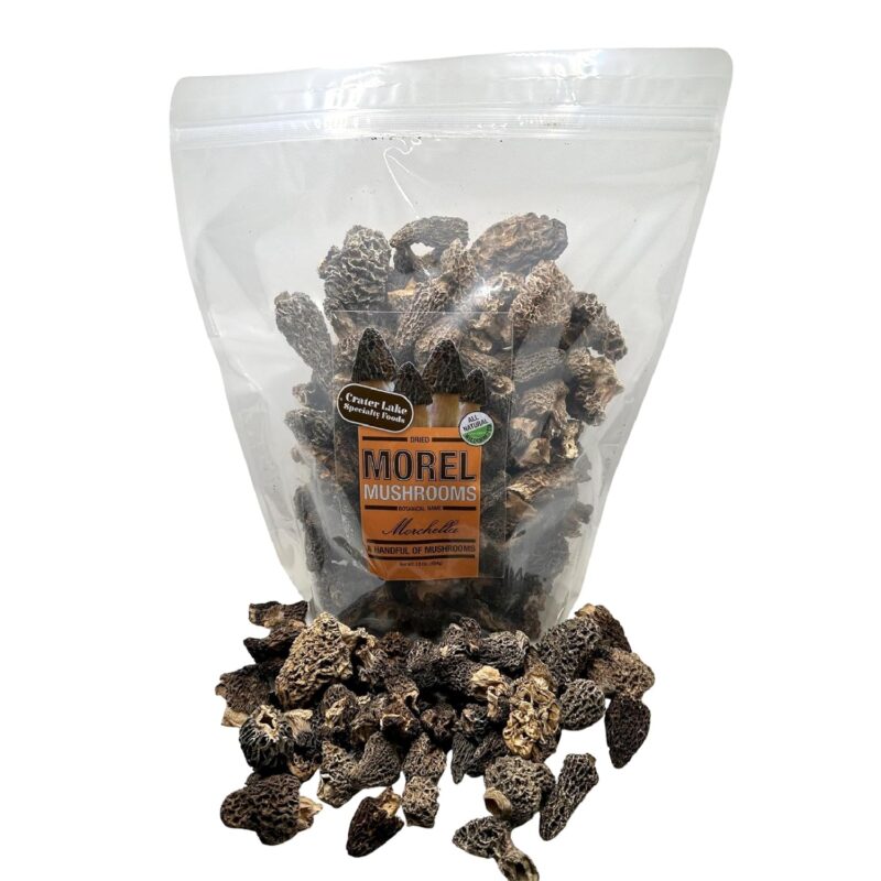 Crater Lake Specialty Foods Dried Morel Mushrooms – Premium Wild-Crafted, Gourmet Mushrooms, Available in (1 , 2 , 4 , 8)oz, and 1 lb Packs – Ideal for Soups, Stews, Sauces, Risottos, and More. (1Lb)
