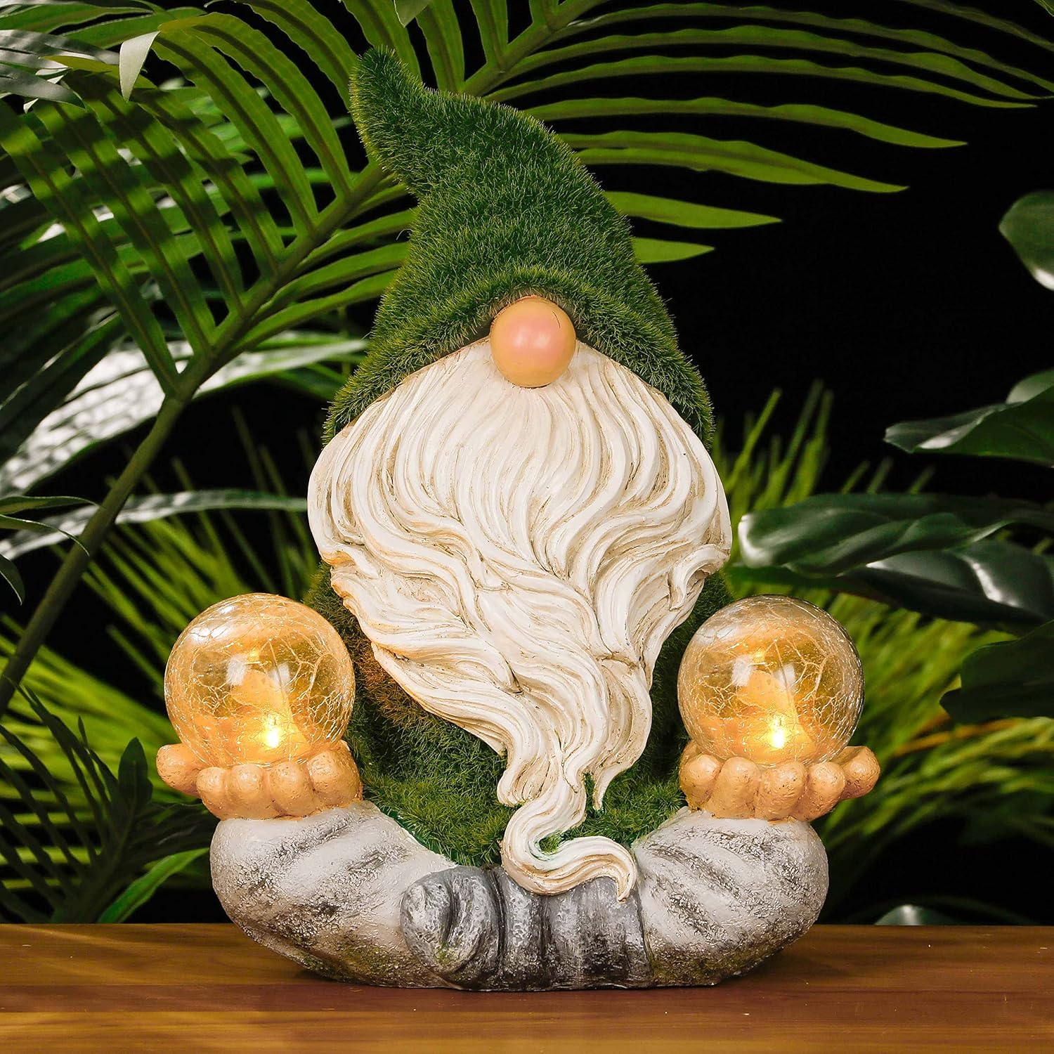 914XegTNIML._AC_SL1500_.jpg TERESA'S COLLECTIONS Garden Gnomes Statues Decorations for Yard with Solar Lights, Cute Gnomes on Mushroom Reading Book Garden Sculptures & Statues Outdoor Gifts for Patio Lawn Ornaments - Image 5