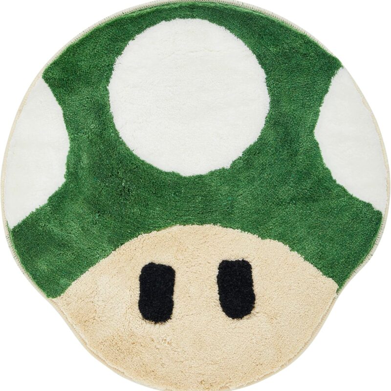 Mushroom 35 inches Tufted Handmade Area Rug for Bedroom - Mushroom Aesthetic Room Décor Bath Mat, Fluffy & Preppy Design Mushroom Rug - Perfect for Living Room, Home Decor - Soft Carpet