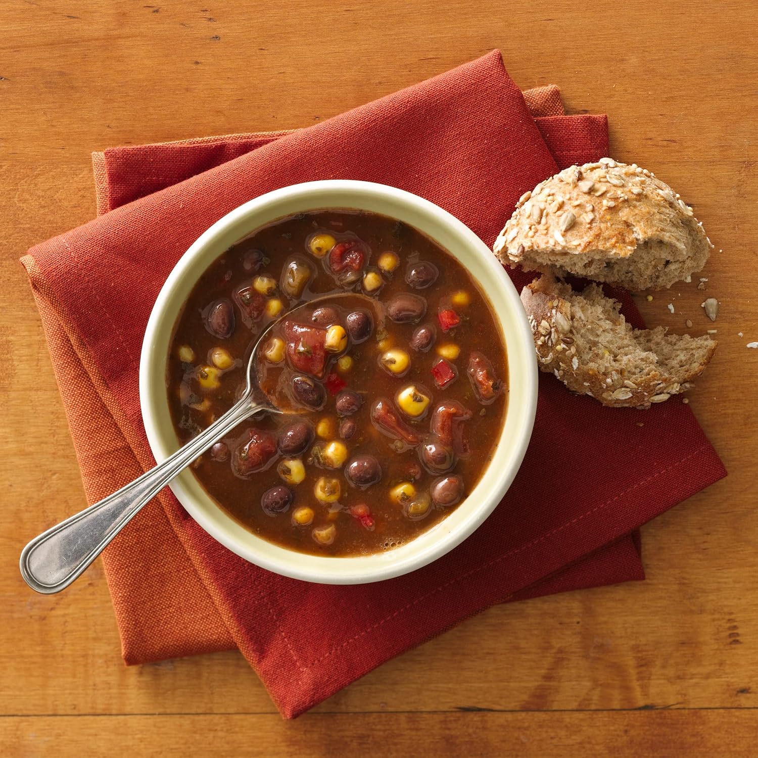 91O2flOlV0L._SL1500_.jpg Progresso Reduced Sodium, Southwest Style Black Bean & Vegetable Canned Soup, Gluten Free, 18.5 oz. (Pack of 12) - Image 2