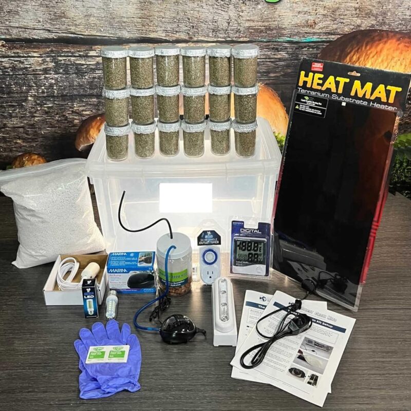 Mega Mushroom Growing & Incubator Kit - 18 Pre-Sterilized Jars | Get Growing Today!