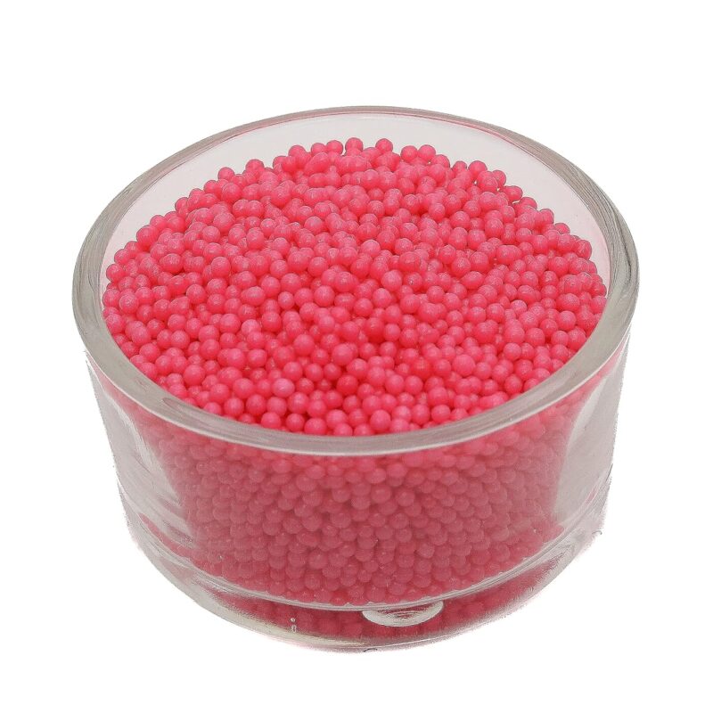 Pink Nonpareil Topping Sprinkles, OliveNation Pink Nonpareil Sprinkles for Decorating, Edible Garnish, Topping, Inclusions - 10 lb