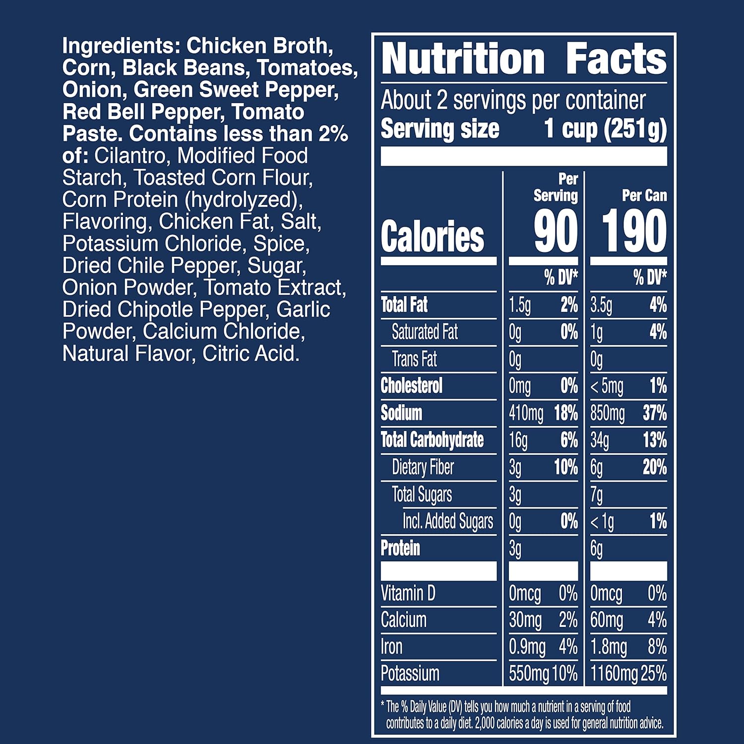 91YSTe6HibL._SL1500_.jpg Progresso Reduced Sodium, Southwest Style Black Bean & Vegetable Canned Soup, Gluten Free, 18.5 oz. (Pack of 12) - Image 5