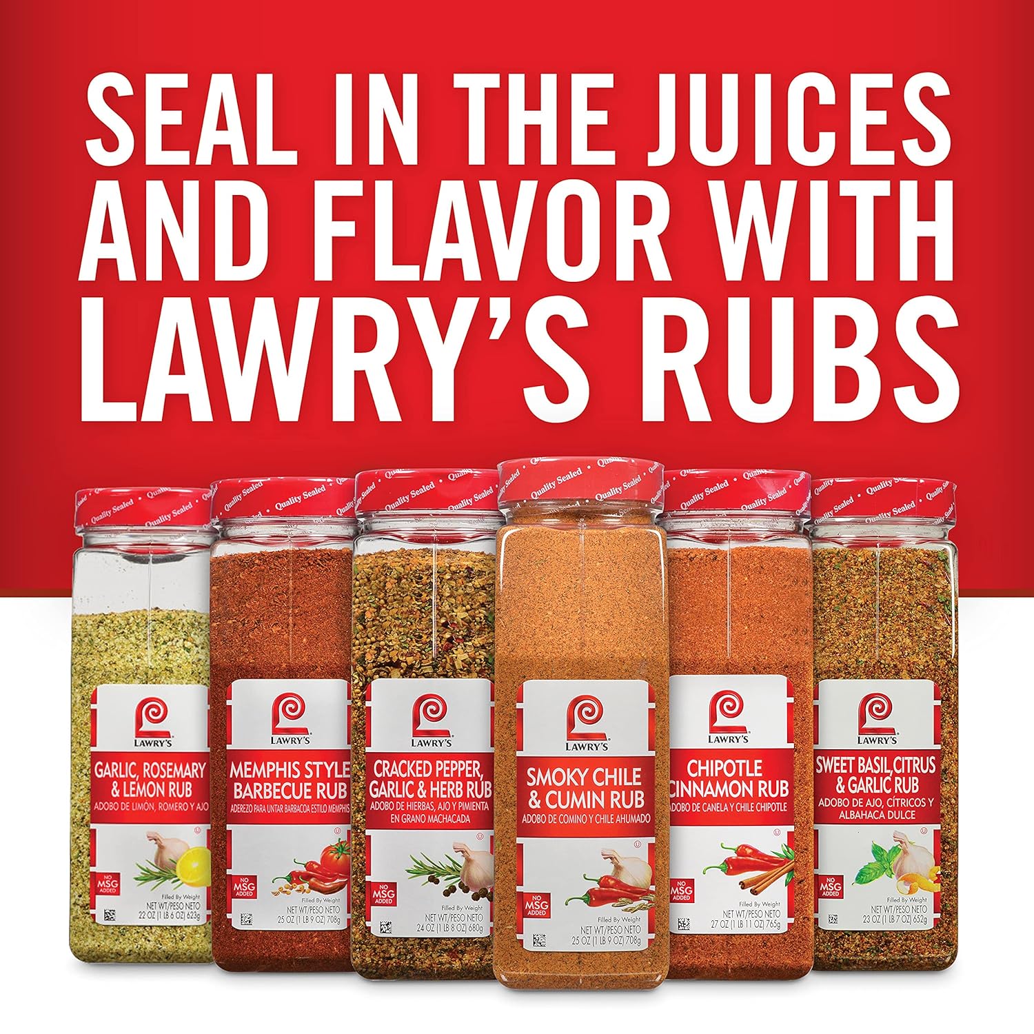 91qd89jIqXS._SL1500_.jpg Lawry's Chipotle Cinnamon Rub, 27 oz (Pack of 6) - Six 27 Ounce Containers of Chipotle Cinnamon Rub Made of Chipotle Chili Pepper, Cinnamon, and Paprika Perfect for Burgers, Pork, and Chicken - Image 6