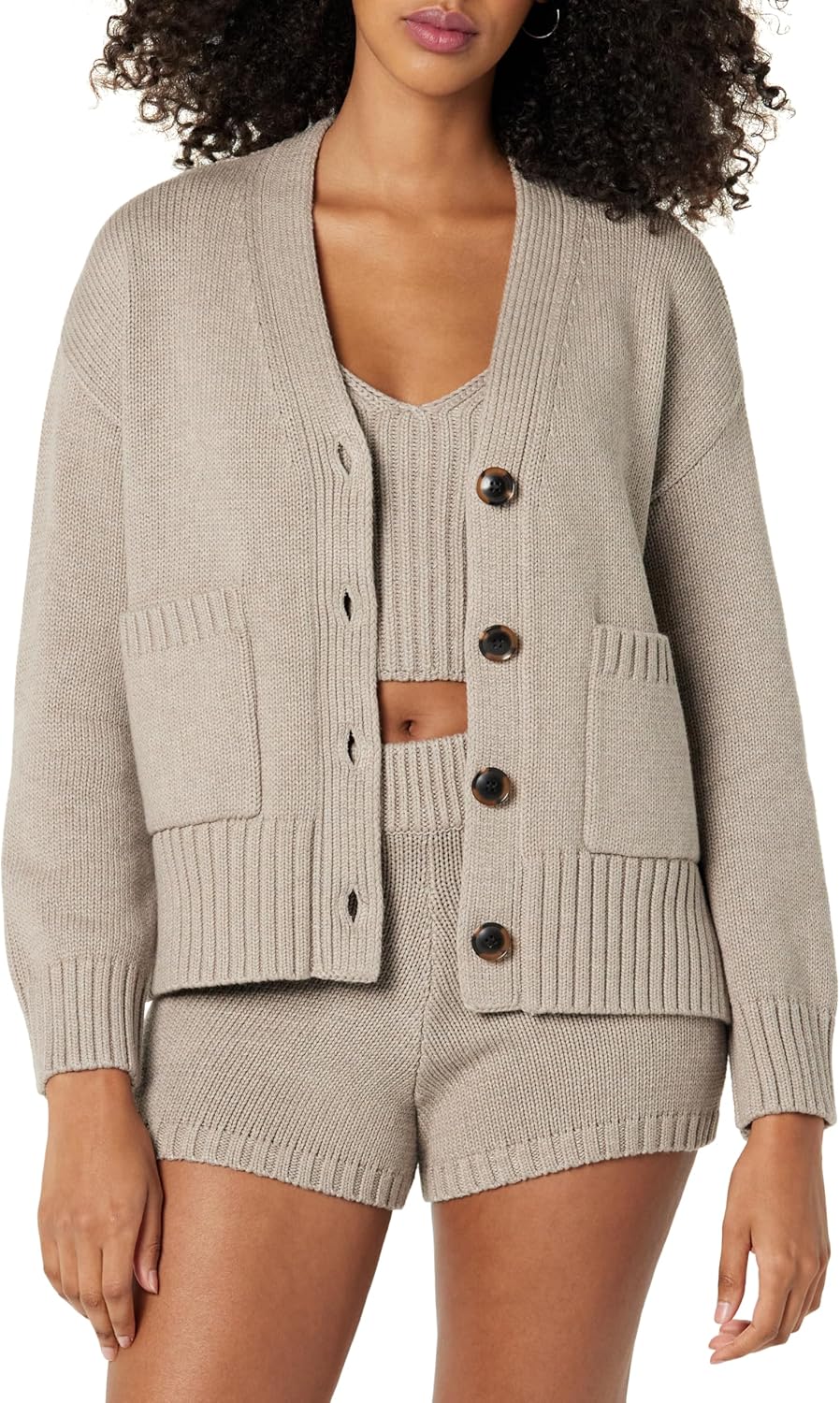 91rcnyE78uL._AC_SL1500_.jpg The Drop Women's Brigitte Cotton Blend Chunky Cardigan