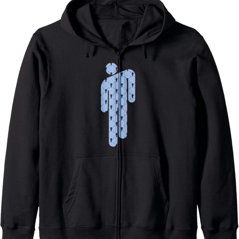 Billie Eilish Official Blue Blohsh Zip Hoodie
