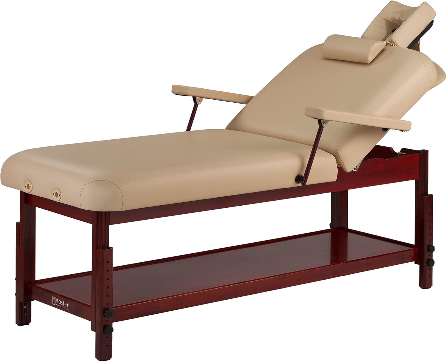 1744918056_61BlTxIzi4L._AC_SL1500_.jpg Master Massage Extra Wide 31" Spamaster Stationary Massage Table Physical Therapy Salon Beauty Lash Chiropractic Bed-Aesthetic Spa Facial Medical Treatment Tattoo Bed with Shelf in Mushroom - Image 2