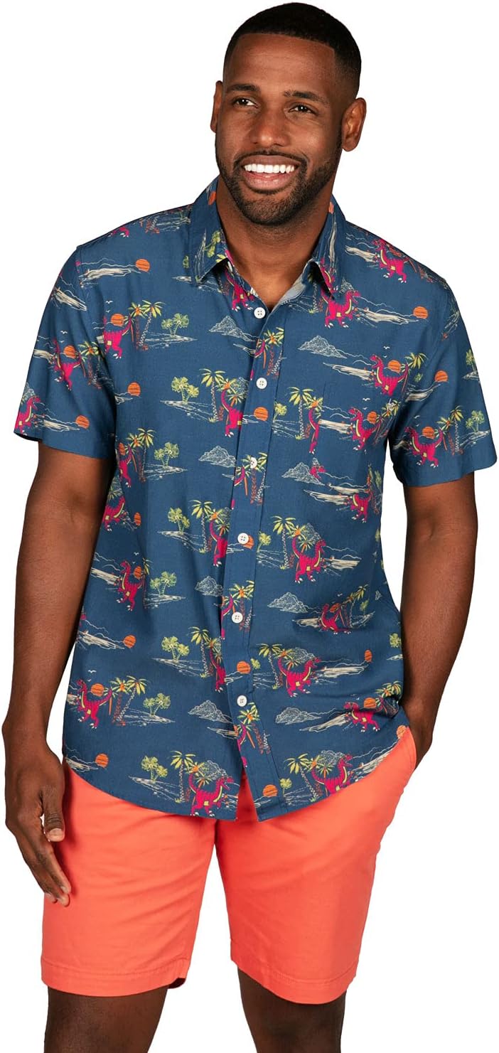 1746016457_711A85tgkIS._AC_SL1500_.jpg Tipsy Elves Hawaiian Shirts for Men - Men’s Casual Beach Summer Shirts - Stretch Fabric with Modern Fit - Image 2