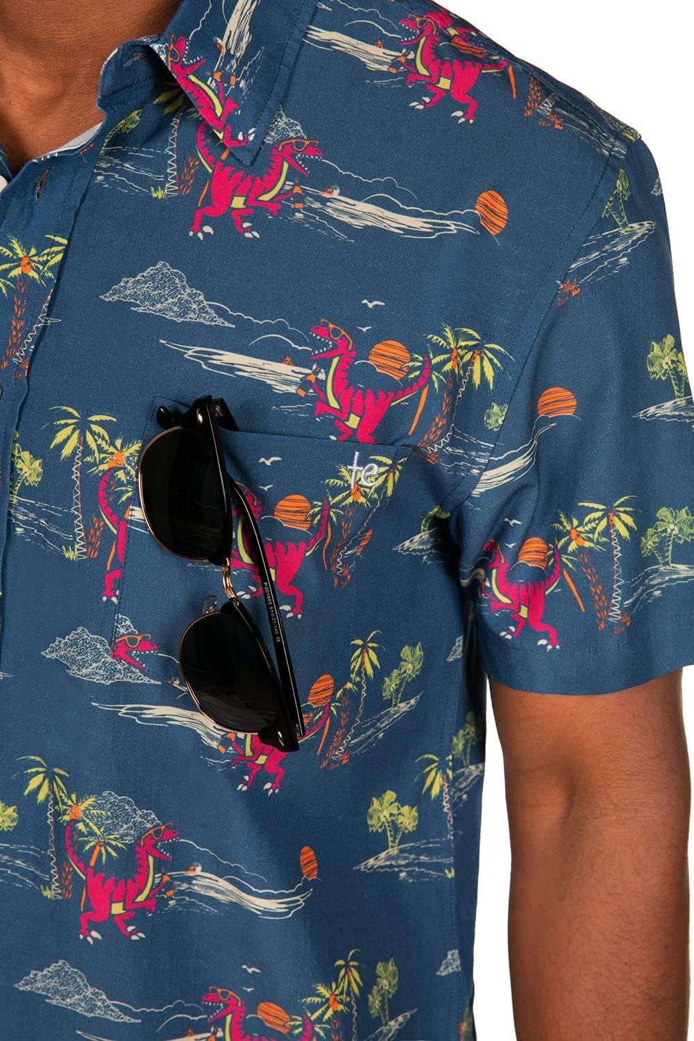 1746016461_81WN118CpXS._AC_SL1500_.jpg Tipsy Elves Hawaiian Shirts for Men - Men’s Casual Beach Summer Shirts - Stretch Fabric with Modern Fit - Image 4