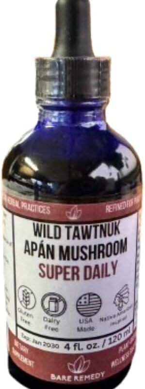 Wild Tawtnúk Apán Mushroom (Shiaga) Super Daily | Premium Botanical Blend with Organic Essential Oils | Nutrient-Rich Liquid Supplement | 4 oz