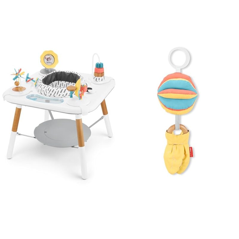 Skip Hop Discoverosity Montessori-Inspired 3-Stage Activity Center & Play Table 3-in-1 Baby Activity & Teether Stroller Toy