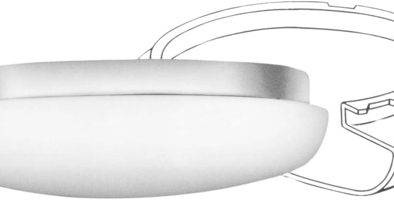 14"" White Acrylic Mushroom Lens, Dome Replacement Diffuser/Cover, A6-110-000