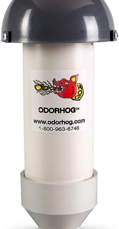 Mushroom Cap Vent Stack Pipe Filter 4 Sizes PVC Slip On, Removes Outdoor and Sewer Odor Problems (1.5-inch)