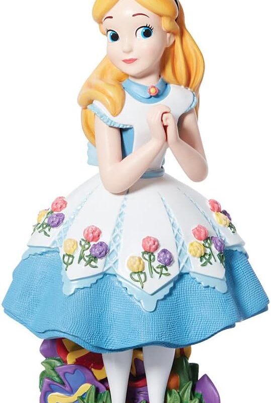 Enesco Disney Showcase Botanical Alice in Wonderland Figurine, 6.75 Inch, Multicolor