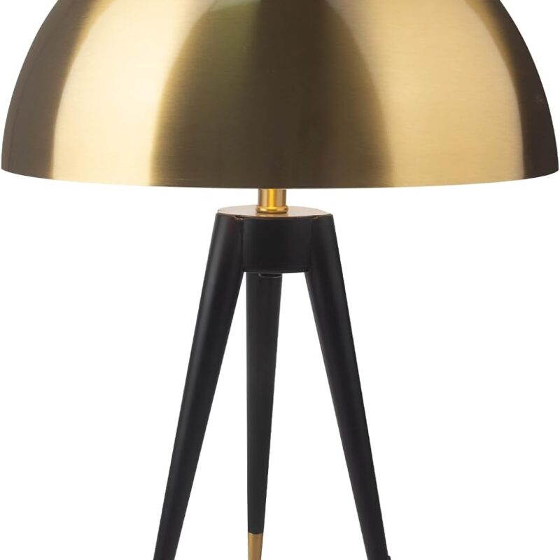 mid Century Modern lamp Boho Table lamp Gold lampshade Mushroom Table lamp Study Bedroom Table lamp Decorative Art lamp Living Room Dining Room Bedside lamp Brass lamp