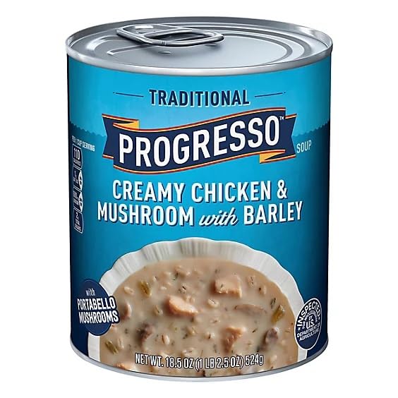 Progresso Traditional Creamy Chicken Mushroom Barley 18.5 oz (Pack of 10)