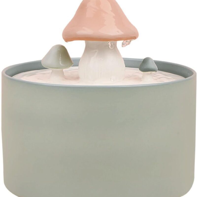TISTIK Ceramic Cat Water Fountain Automatic Dog Drinking Fountain Circulating Constant Temperature Mobile Pet Drinking Water Bowl
