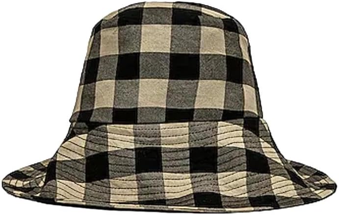 SS22060 Designer Darcy Mushroom Check Hand Made 100% Cotton Bucket Brim Hat