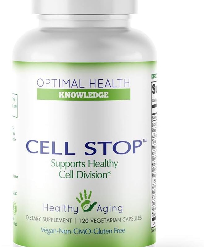 Cell Stop, Powerful Cell Division Support, Propriety Blend of Natural Ingredients Including Reishi Mushroom, Turkey Tail Mushroom, Beta Glucan, Selenium, and Others - 120 Veggie Capsules