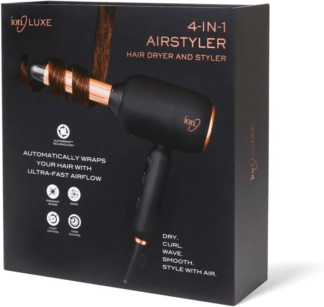 51WnMCdeUVL._AC_SL1500_.jpg ion Luxe 4in1 Autowrap™ Airstyler Interchangeable Hair Dryer & Curler for All Hair Types - Image 4