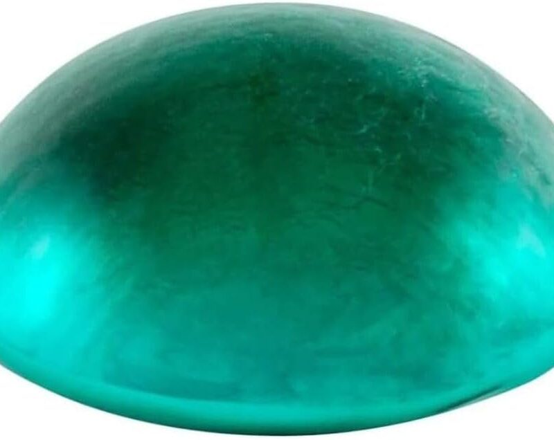 Glass Toadstool Mushroom Gazing Ball Sealed with a Rubber Gasket to Resist Moisture Colorful and Shiny Home Garden Ornament Art Decor, Emerald Green
