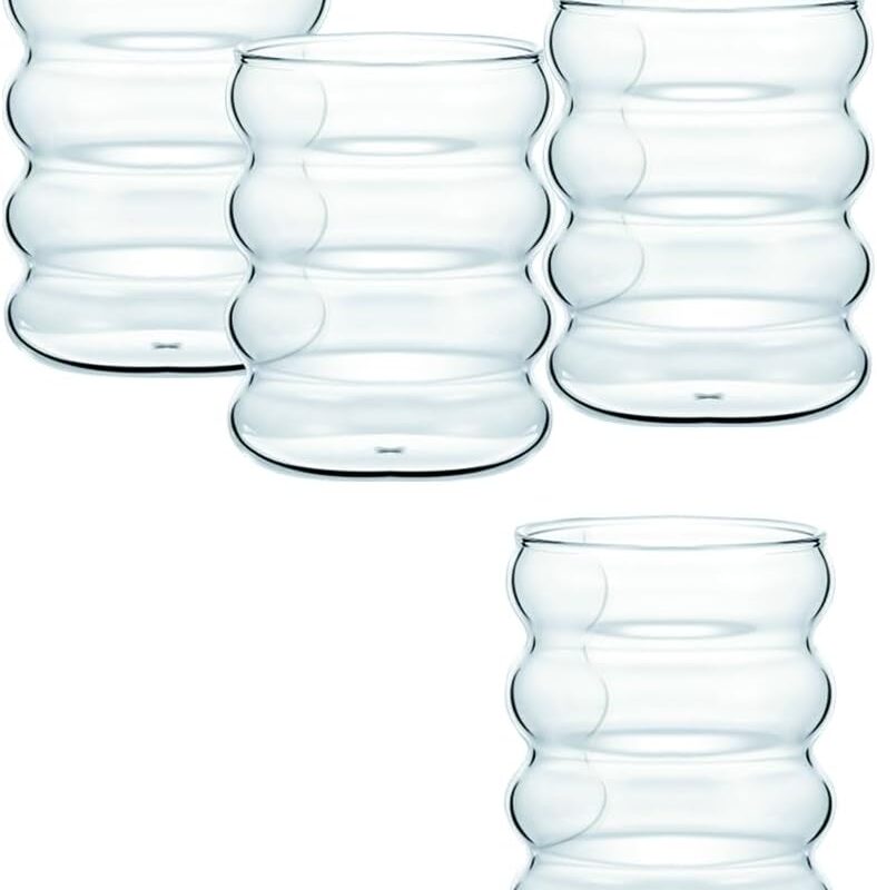 Creative Mushroom-Shaped Glasses, Set of 4, Ideal for Cocktails, Juice, or Champagne (Style2,4pcs)