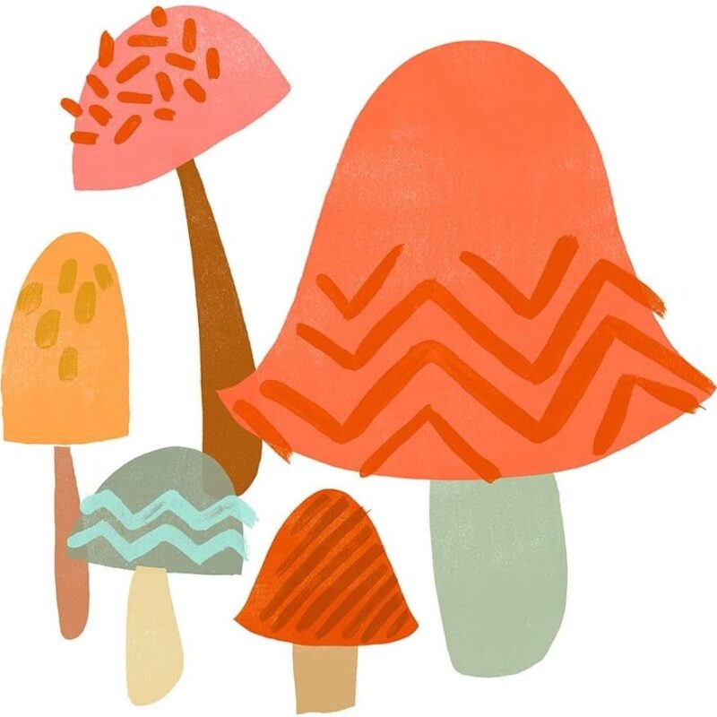 Cupcake Mushrooms II Poster Print - June Erica Vess (24 x 24)