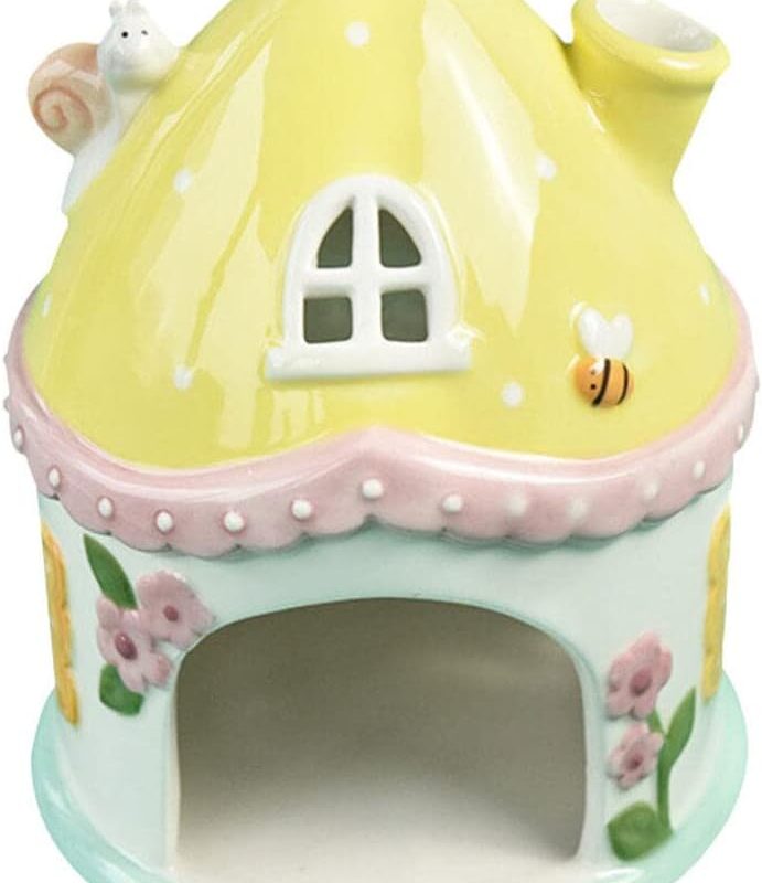 POPETPOP Rat Nest Rat House Ceramic Castle House Small Hamster Ceramic Hideout Ceramic Mushroom Hamster Hut Small Hamster Hideout Bunny Accessories Guinea Pig Hideout Summer Ceramics
