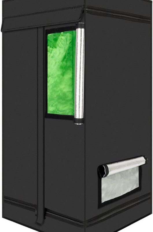 Plant Grow Tent Indoor - Hydroponic Weed Growing Tent 2x2 Mushroom Grow Box Complete System with Window (Green & Black)